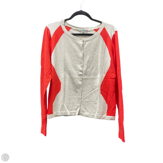 Sweater By Cabi In Grey & Red, Size: M