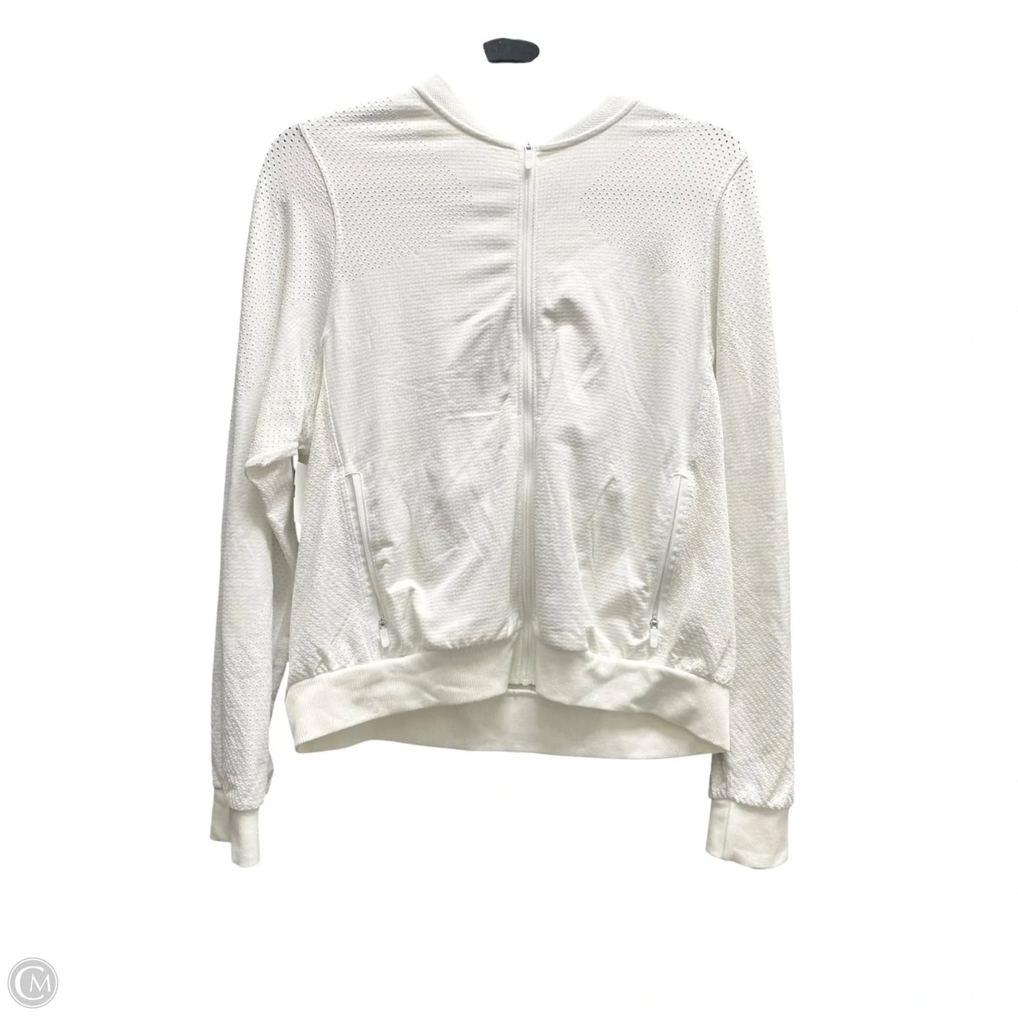 Athletic Jacket By Lululemon In White, Size: 8