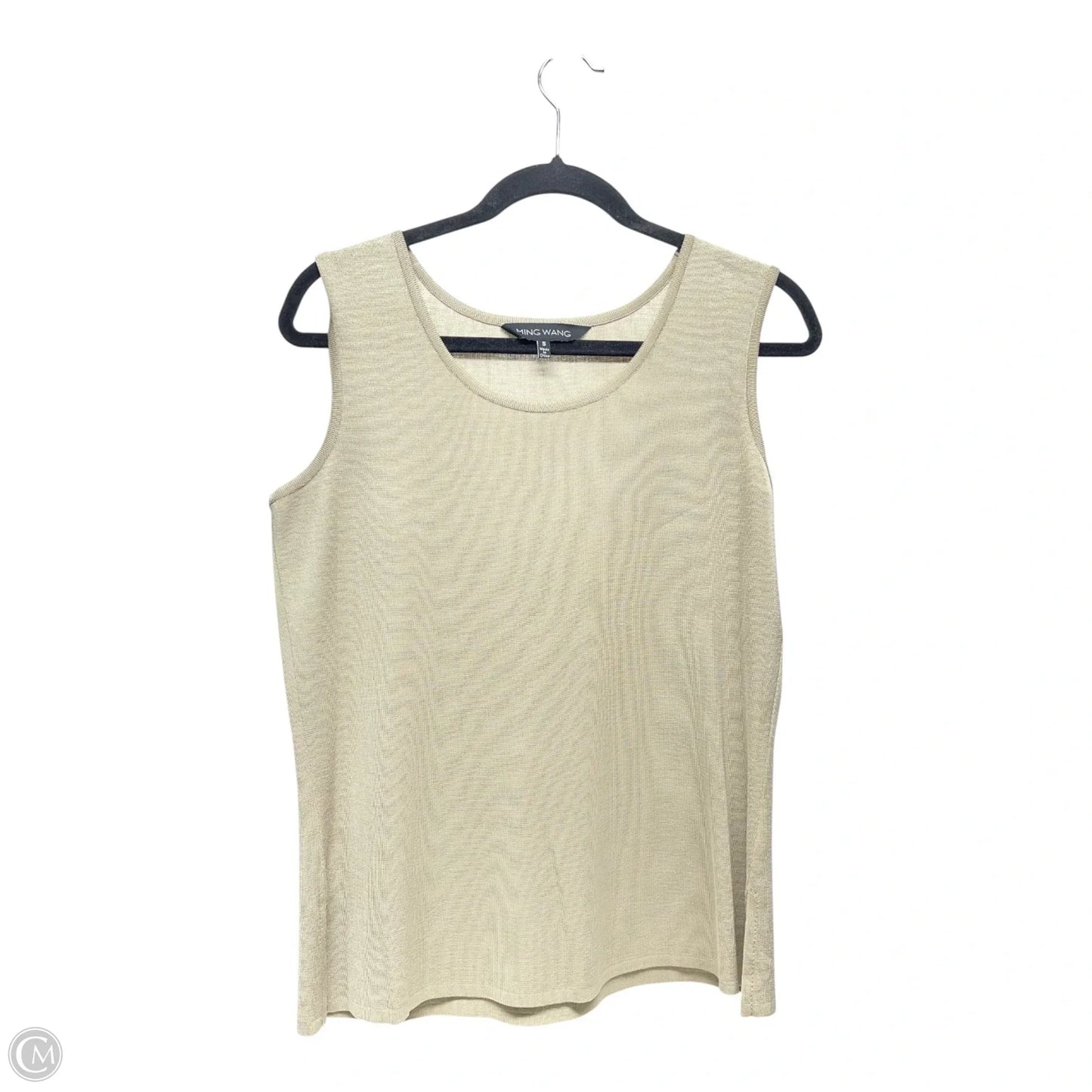 Top Sleeveless By Ming Wang In Tan, Size: S