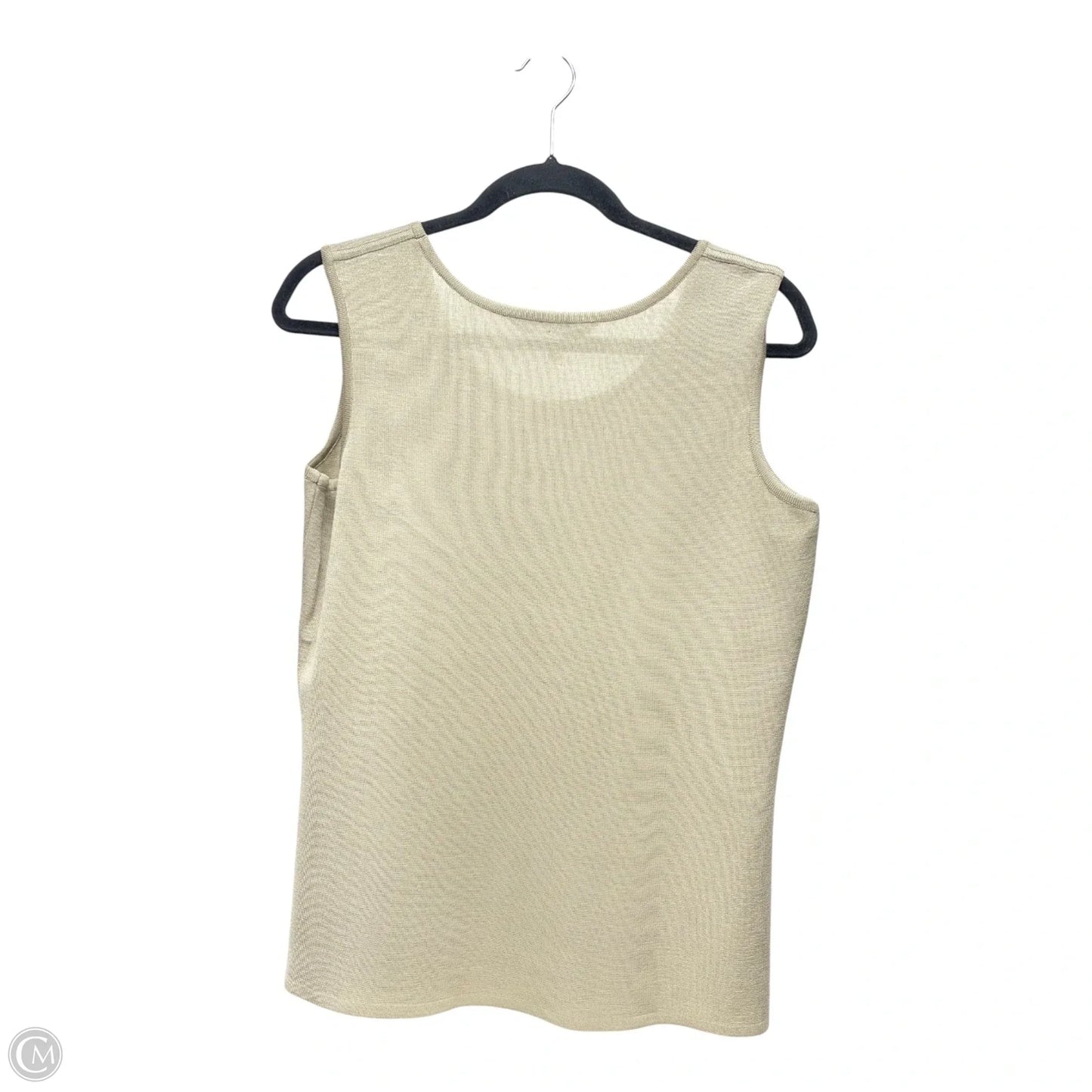 Top Sleeveless By Ming Wang In Tan, Size: S