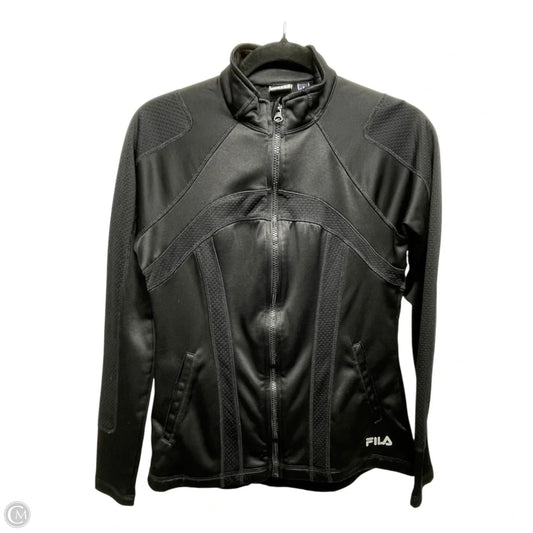 Athletic Jacket By Fila In Black, Size: S