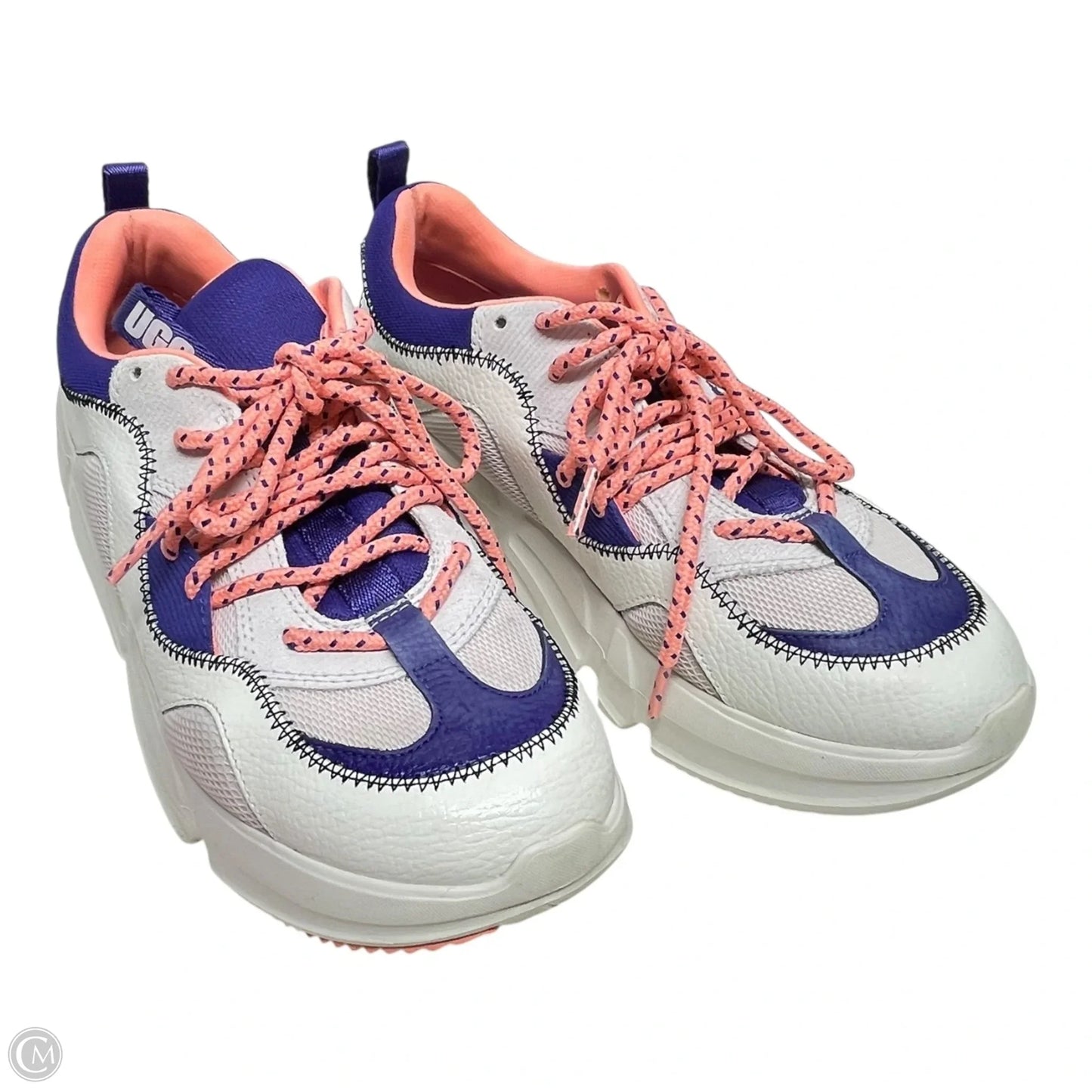 Shoes Designer By Ugg In Purple & White, Size: 9.5