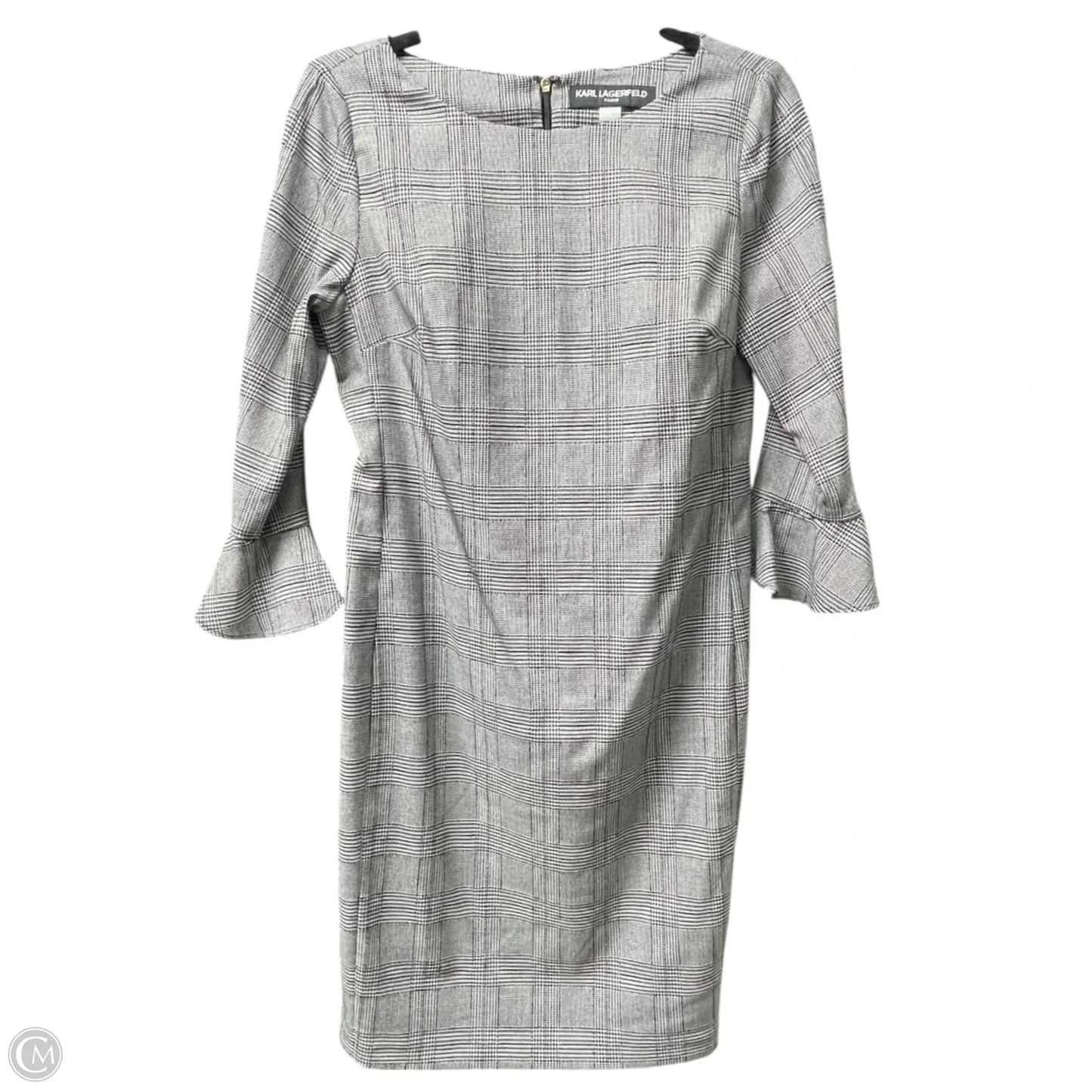 Dress Designer By Karl Lagerfeld In Plaid Pattern, Size: 4