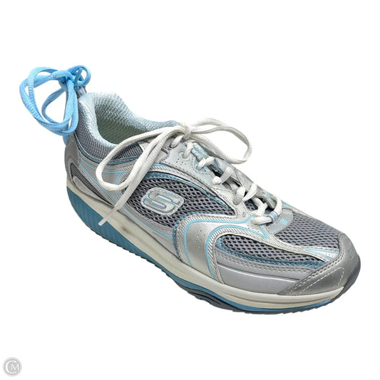 Shoes Athletic By Skechers In Blue & Grey, Size: 9