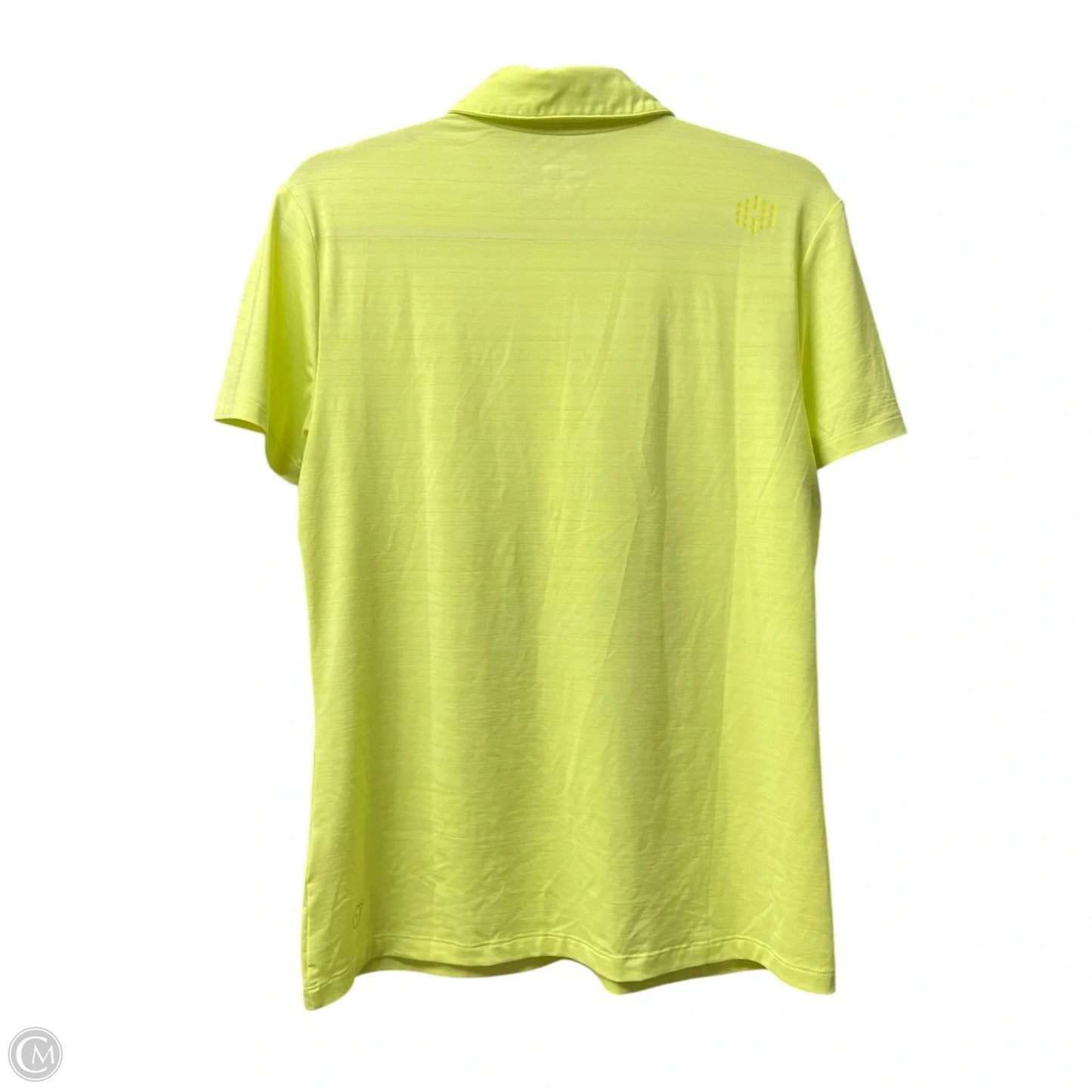 Athletic Top Short Sleeve By Puma In Yellow, Size: L