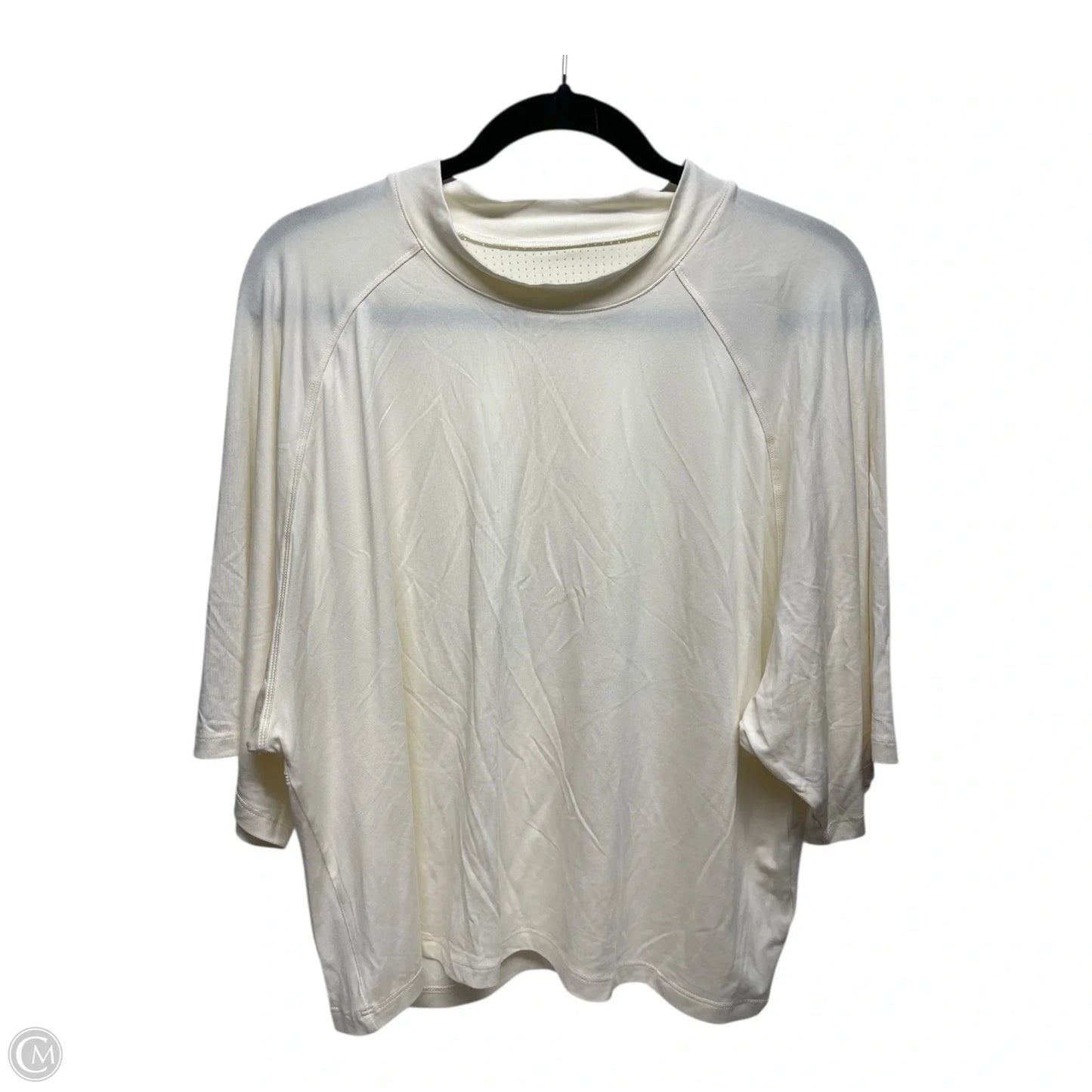 Athletic Top Short Sleeve By Buffbunny In Cream, Size: 3x