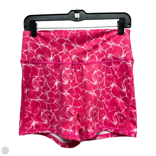 Athletic Shorts By Buffbunny In Pink & White, Size: 2x