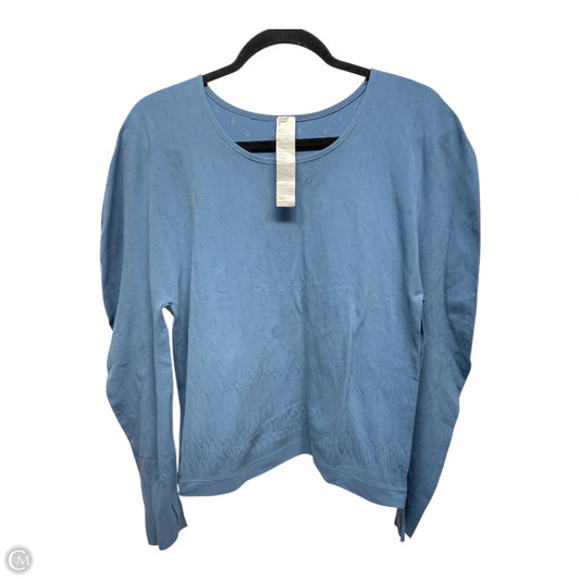 Athletic Top Long Sleeve Crewneck By Fabletics In Blue, Size: 3x