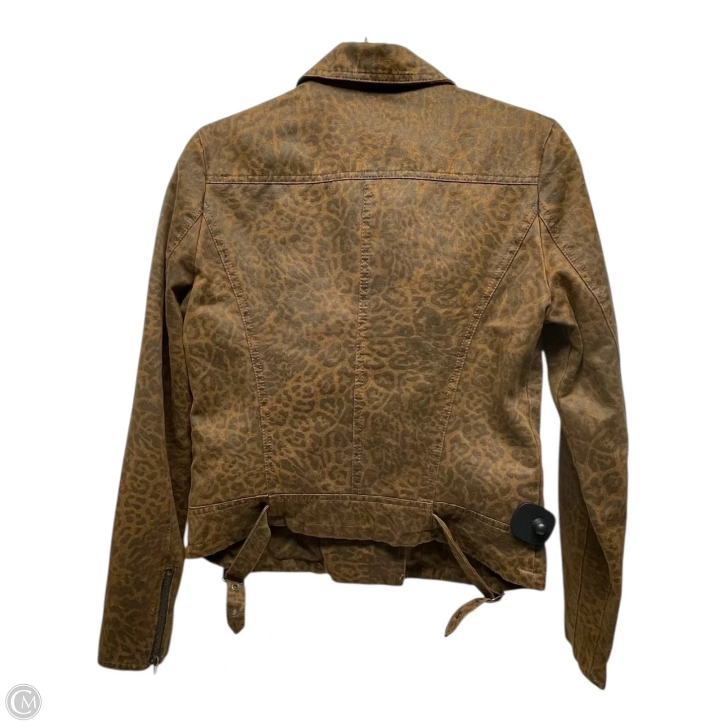 Jacket Moto By Kut In Animal Print, Size: M