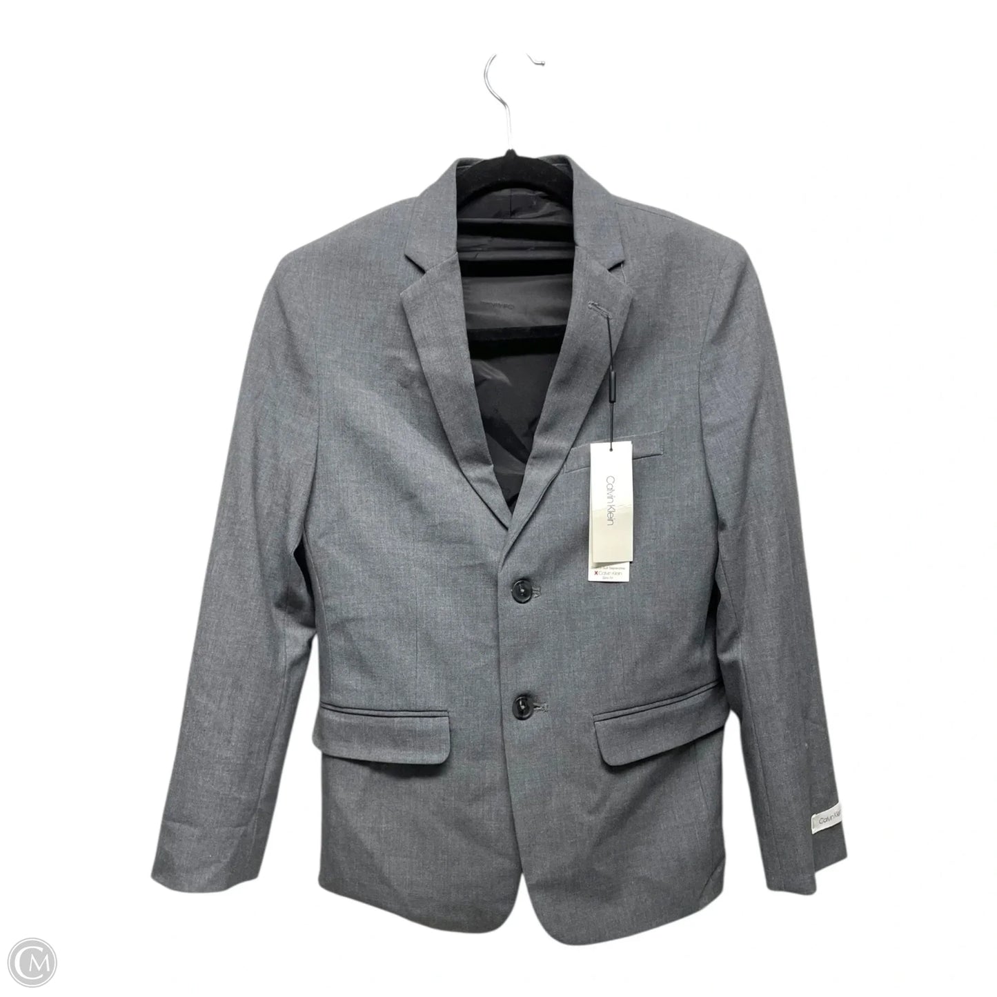 Blazer By Calvin Klein In Grey, Size: 16