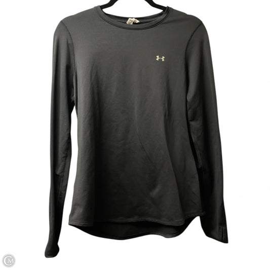 Athletic Top Long Sleeve Crewneck By Under Armour In Black, Size: L
