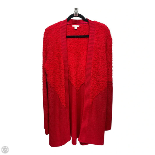 Cardigan By Cato In Red, Size: Xl