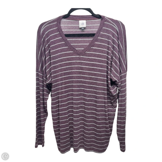 Top Long Sleeve By Cabi In Striped Pattern, Size: S