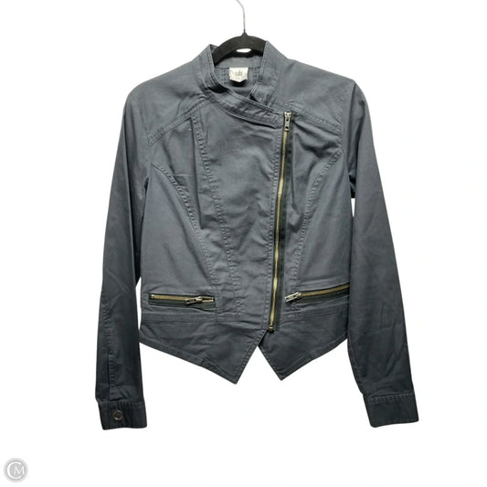 Jacket Moto By Cabi In Grey, Size: S