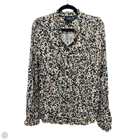 Top Long Sleeve By Maeve In Animal Print, Size: L
