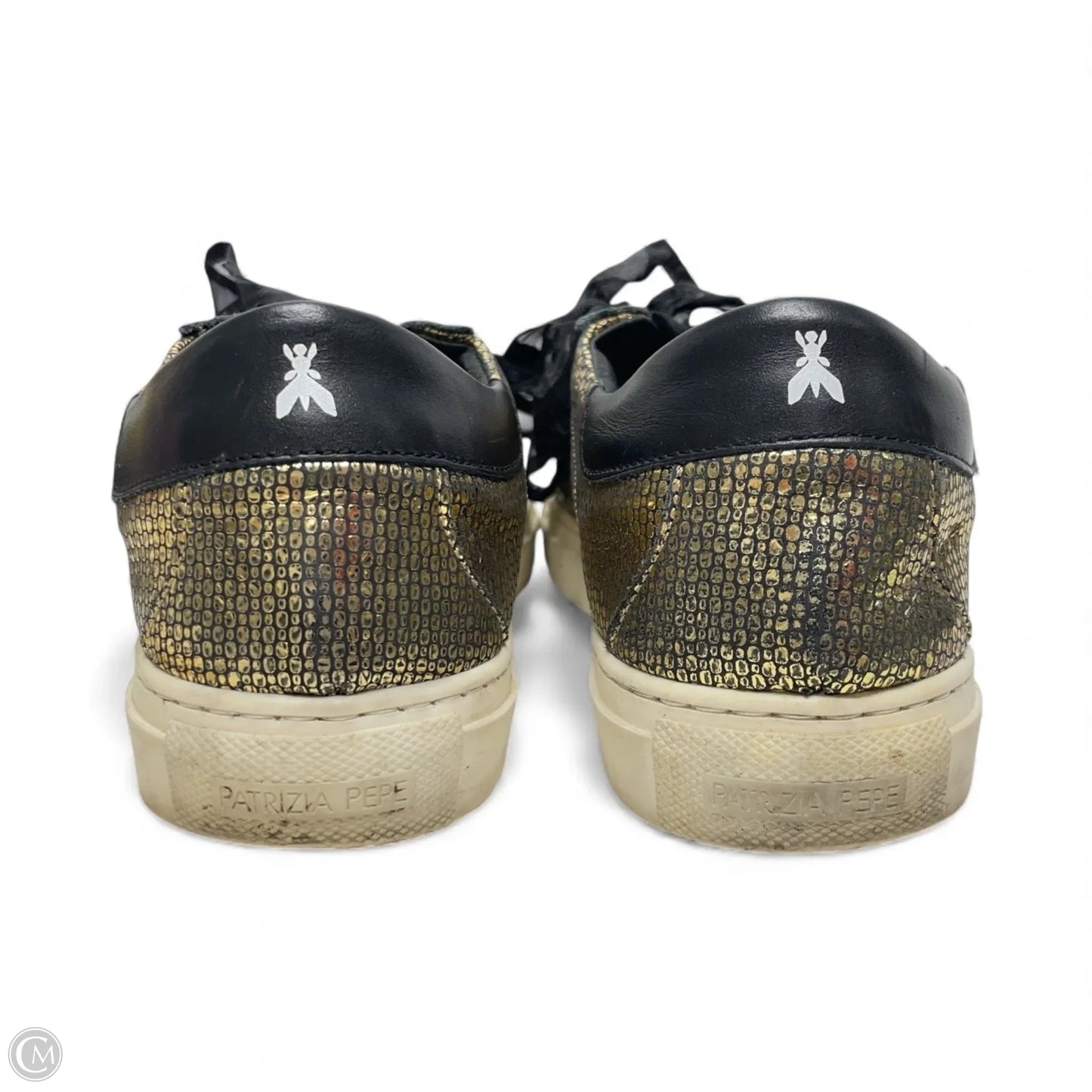 Shoes Sneakers By PATRIZIA PEPE In Black & Gold, Size: 8.5