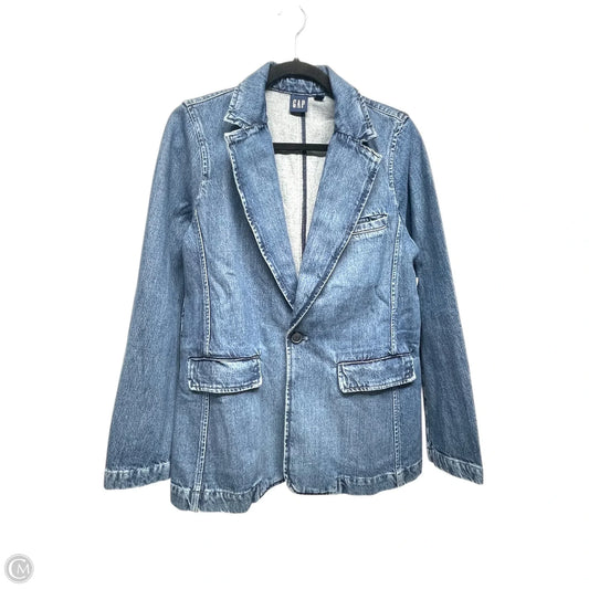 Blazer By Gap In Blue Denim, Size: S