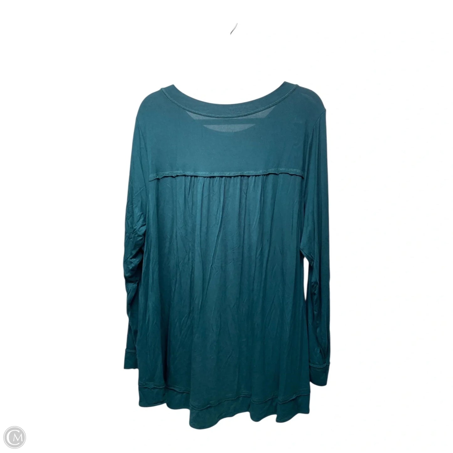 Top Long Sleeve By Belle By Kim Gravel In Teal, Size: Xl