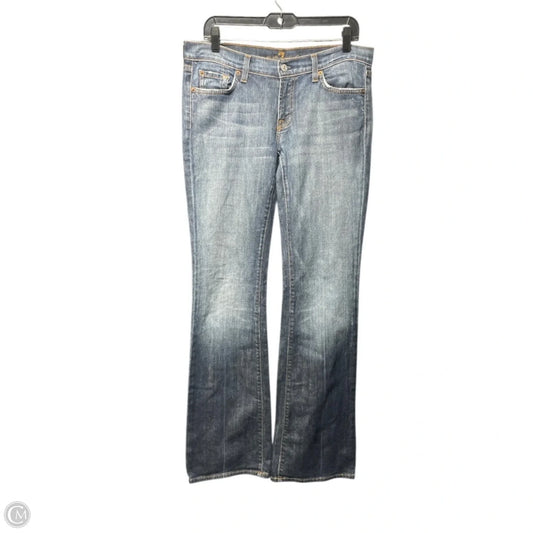 Jeans Boot Cut By 7 For All Mankind In Blue Denim, Size: 10