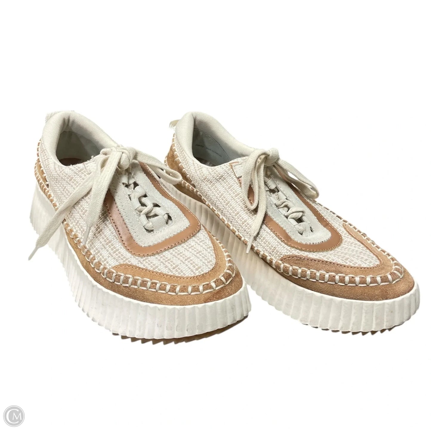 Shoes Sneakers By Dolce Vita In Brown & Cream, Size: 9.5