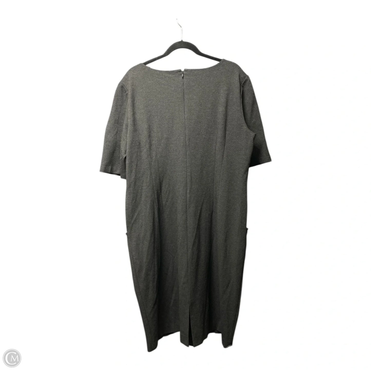 Dress Designer By Lafayette 148 In Grey, Size: 18