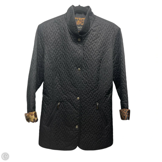 Jacket Puffer & Quilted By Dana Buchman In Black, Size: L