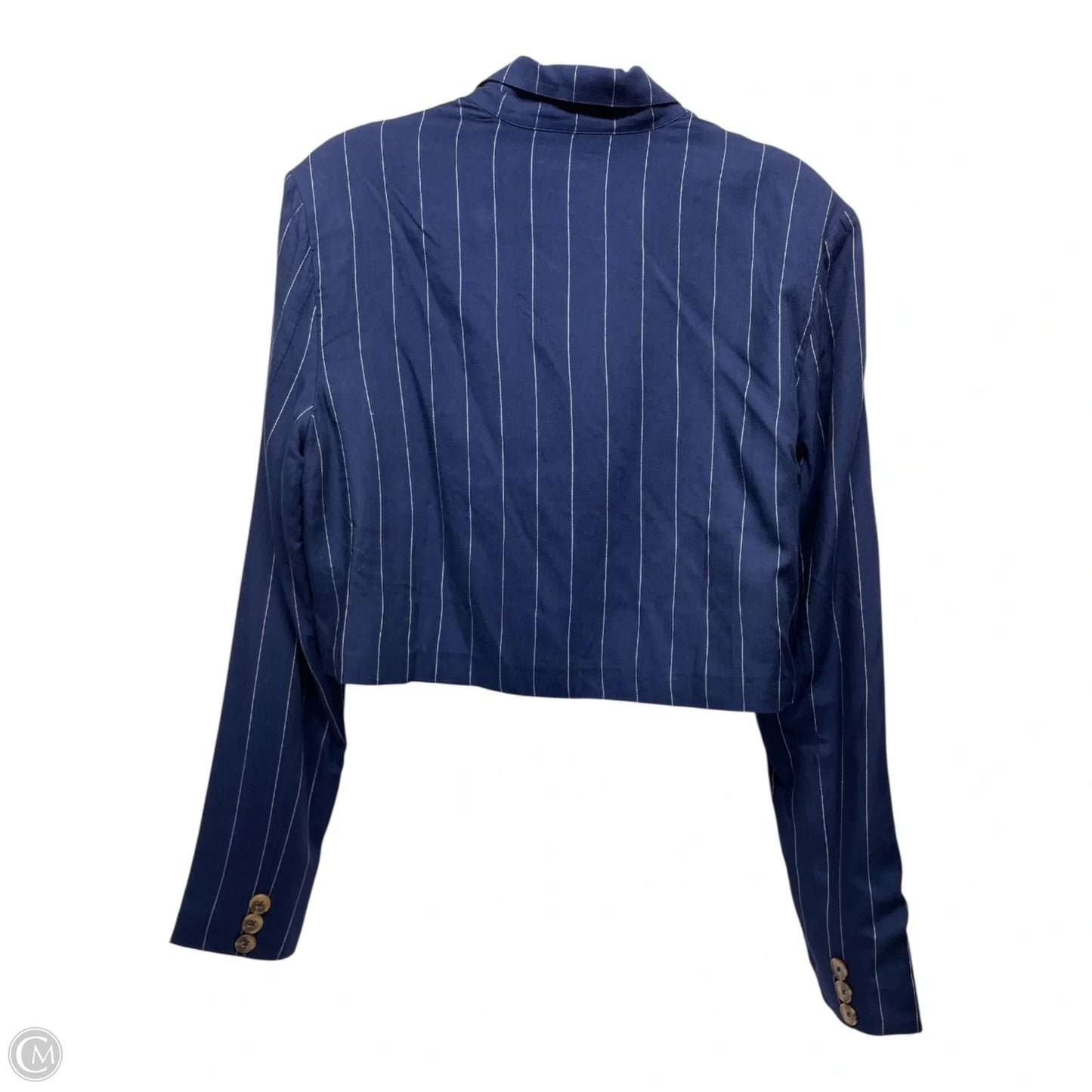Blazer By Francesca's In Striped Pattern, Size: L