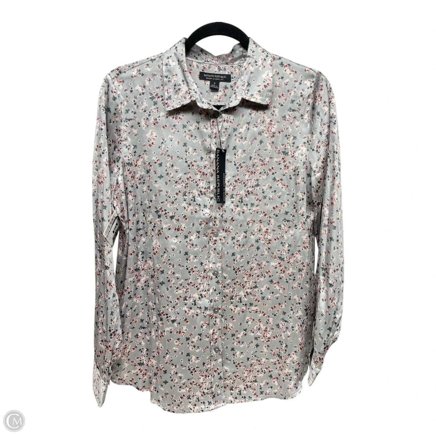 Top Long Sleeve By Banana Republic In Floral Print, Size: S