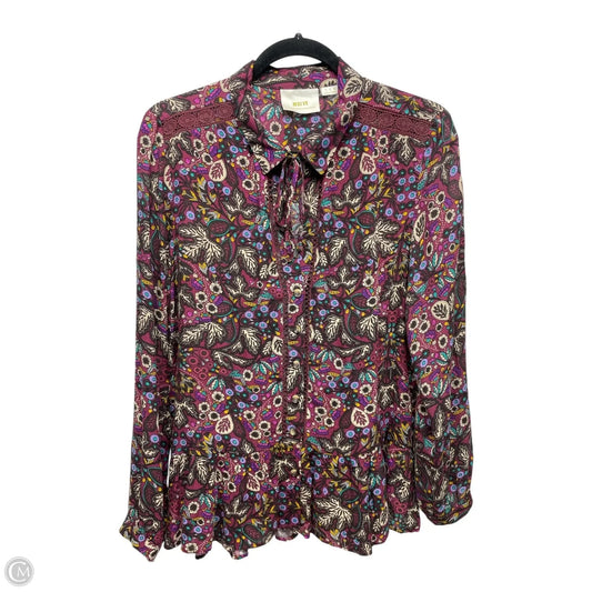 Blouse Long Sleeve By Maeve In Floral Print, Size: 6