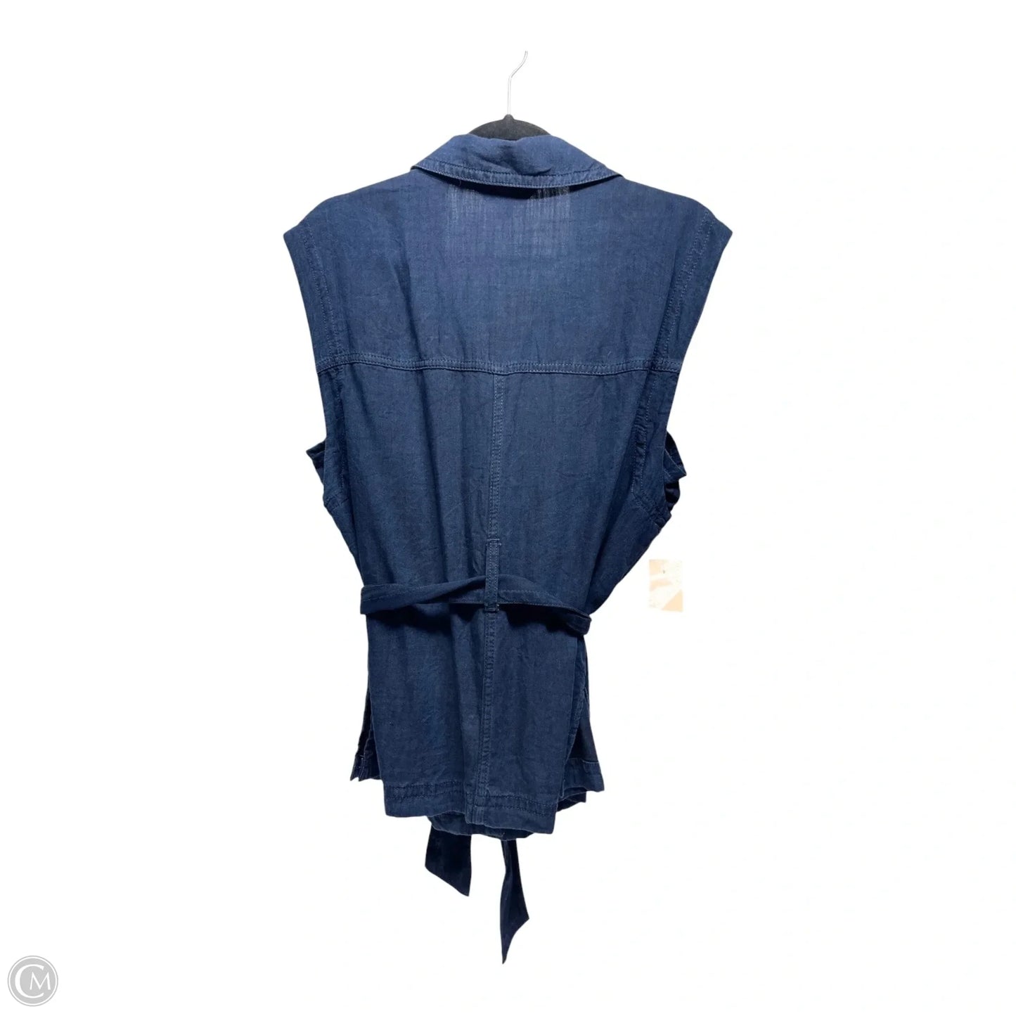 Top Sleeveless By Banana Republic In Blue Denim, Size: M