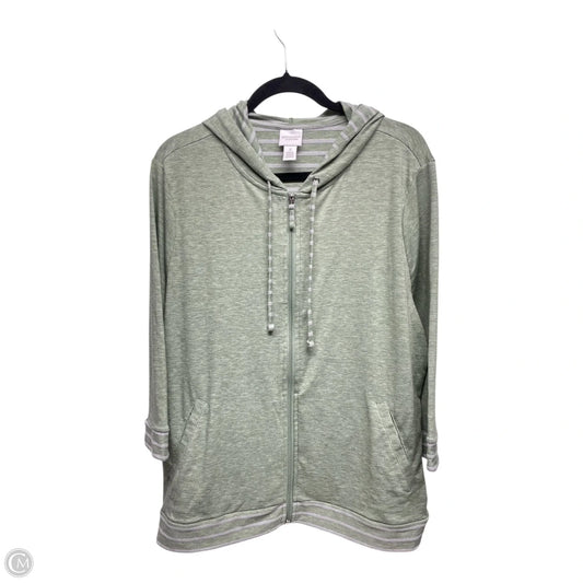 Jacket Other By Chicos In Green, Size: Xl