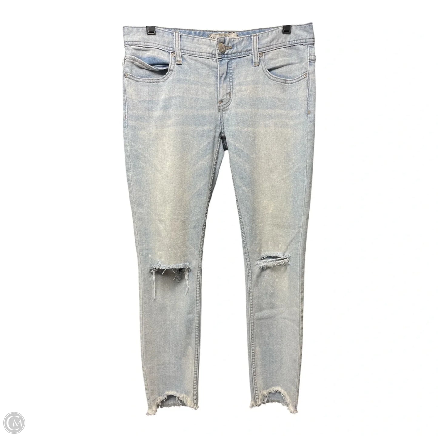 Jeans Skinny By Free People In Blue Denim, Size: 4