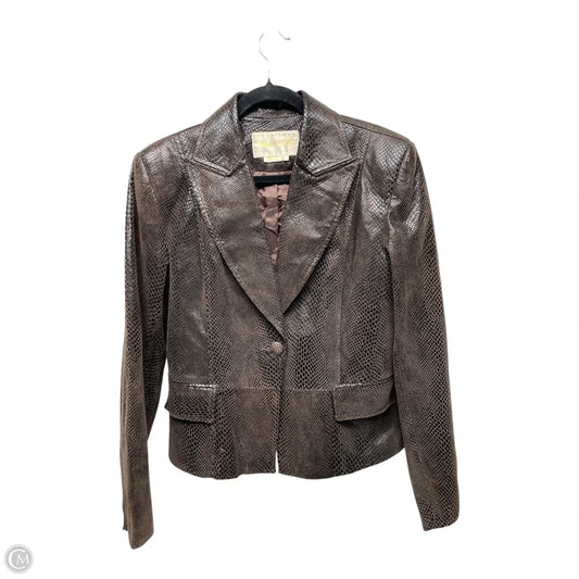 Blazer By MARGARET GODFREY In Snakeskin Print, Size: L