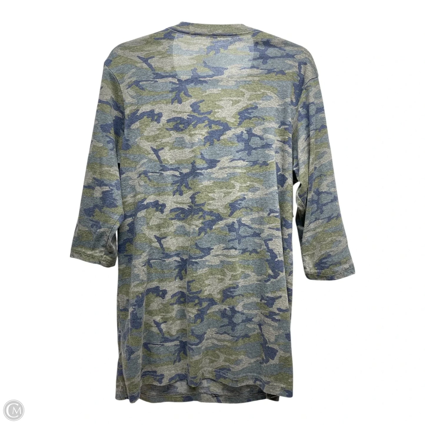 Top 3/4 Sleeve By Clothes Mentor In Camouflage Print, Size: 2x