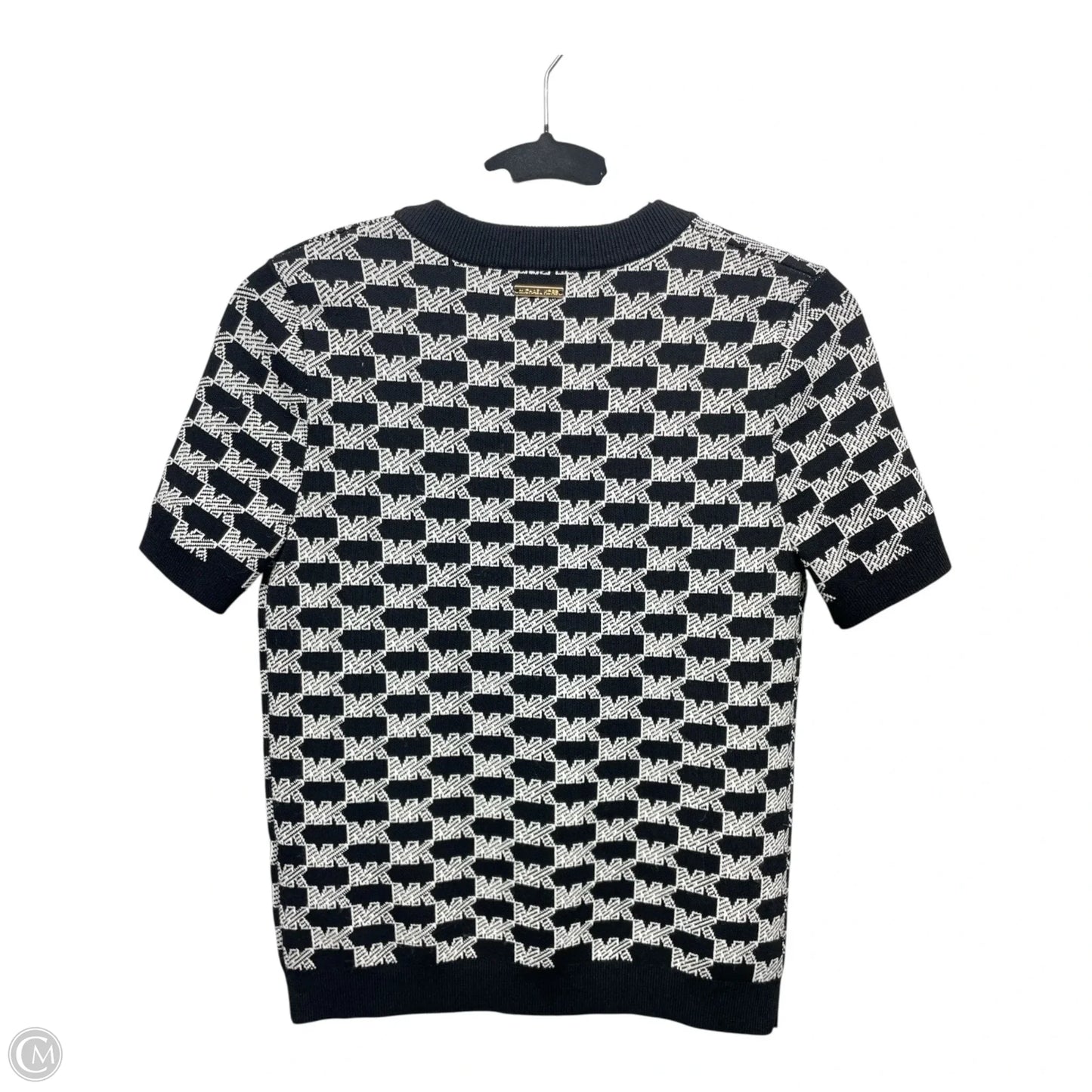 Sweater Short Sleeve By Michael By Michael Kors In Black & White, Size: S