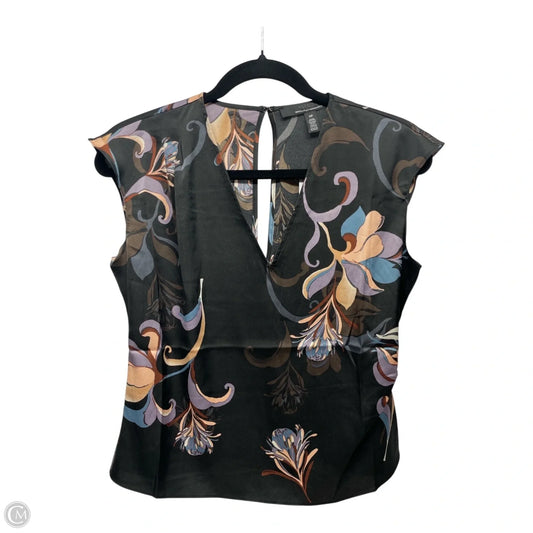 Top Short Sleeve By White House Black Market In Floral Print, Size: Sp