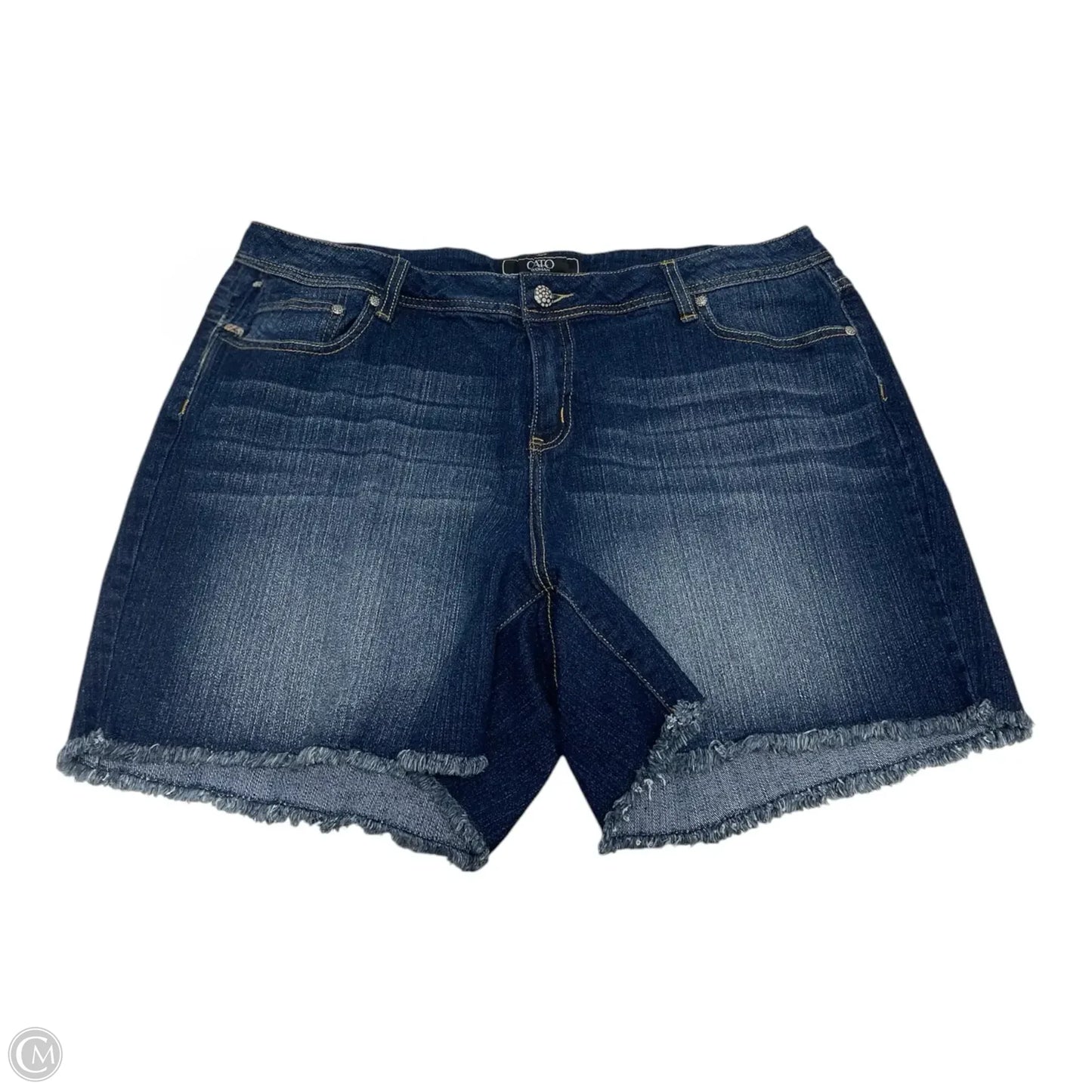 Shorts By Cato In Blue Denim, Size: 2x
