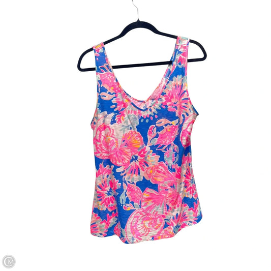 Blouse Designer By Lilly Pulitzer In Green & Pink, Size: M