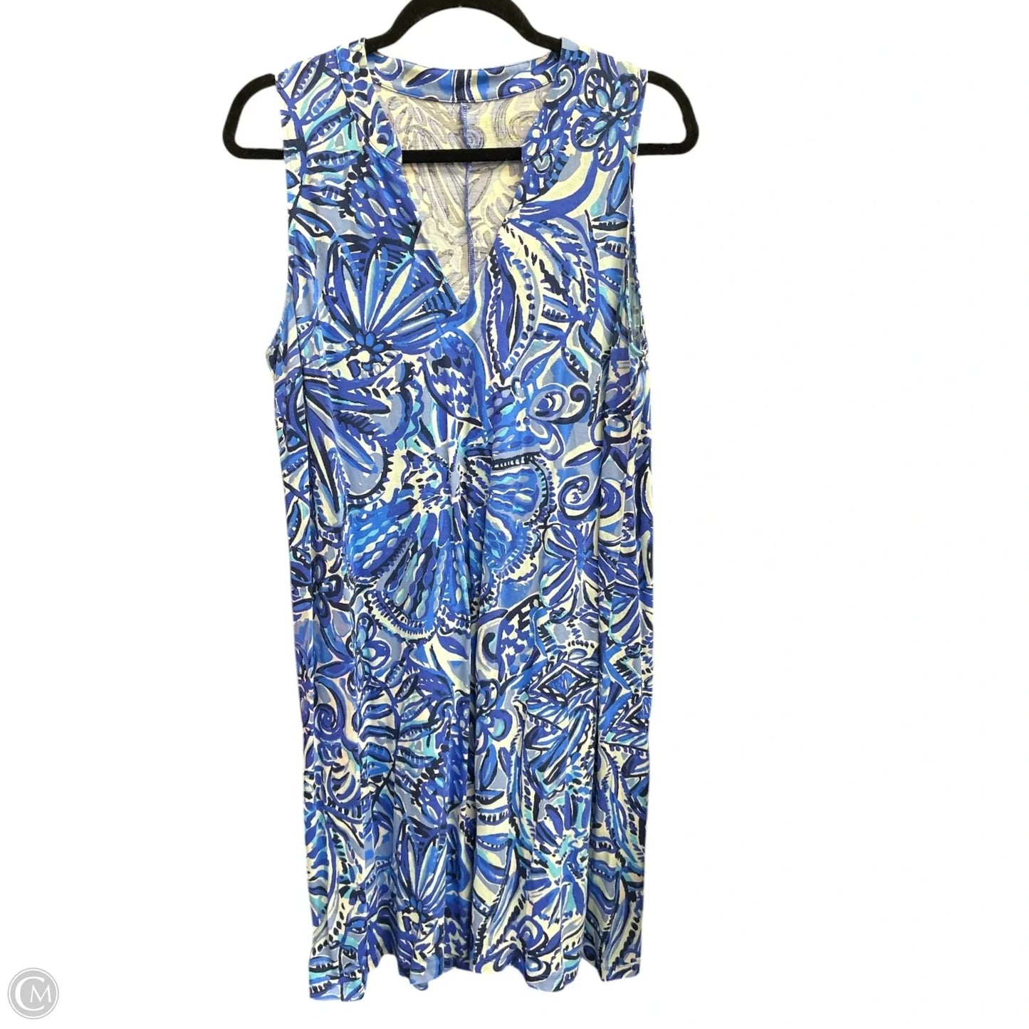 Dress Designer By Lilly Pulitzer In Blue & White, Size: L