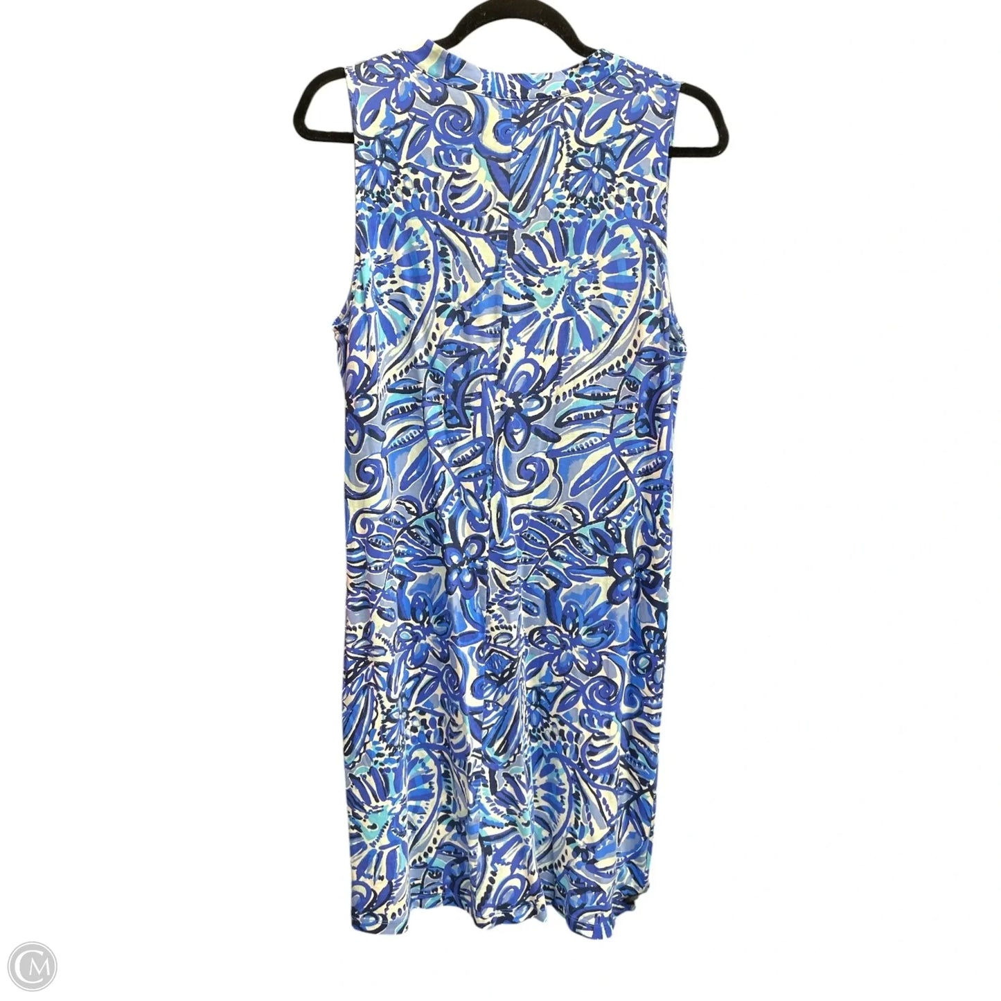 Dress Designer By Lilly Pulitzer In Blue & White, Size: L