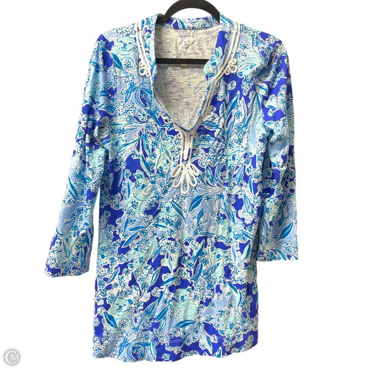 Top Long Sleeve Designer By Lilly Pulitzer In Floral Print, Size: M