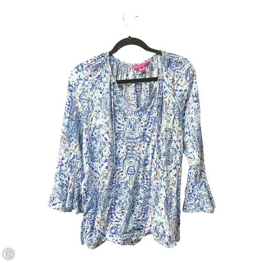 Top Long Sleeve Designer By Lilly Pulitzer In Floral Print, Size: M
