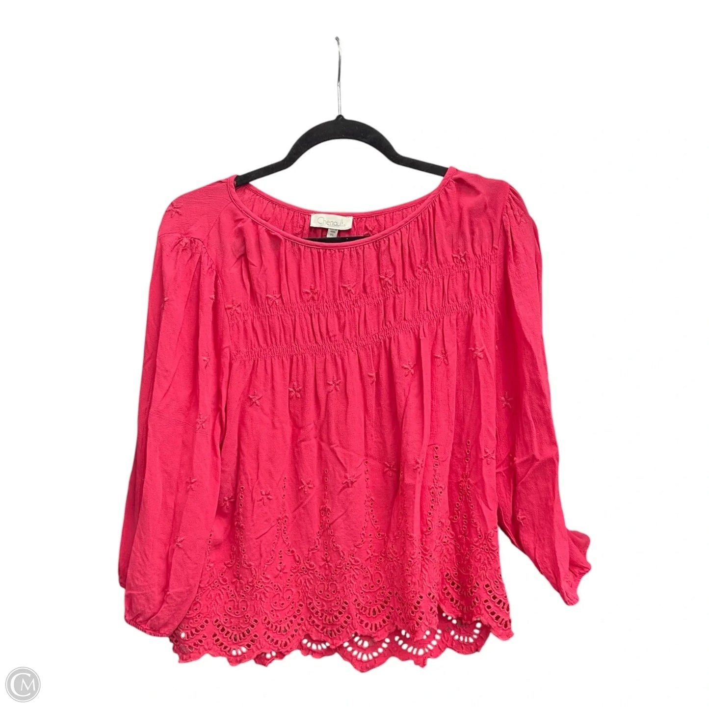 Top Long Sleeve By Chenault In Pink, Size: Xl