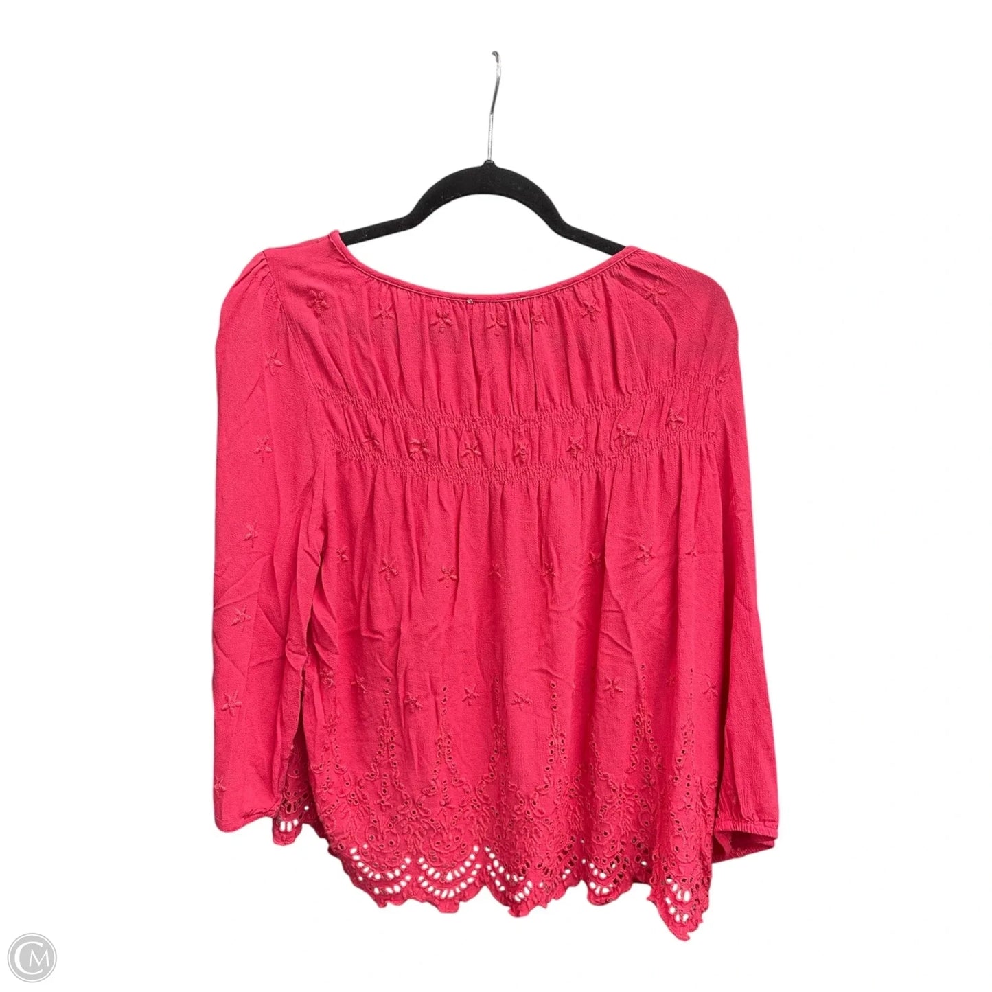 Top Long Sleeve By Chenault In Pink, Size: Xl
