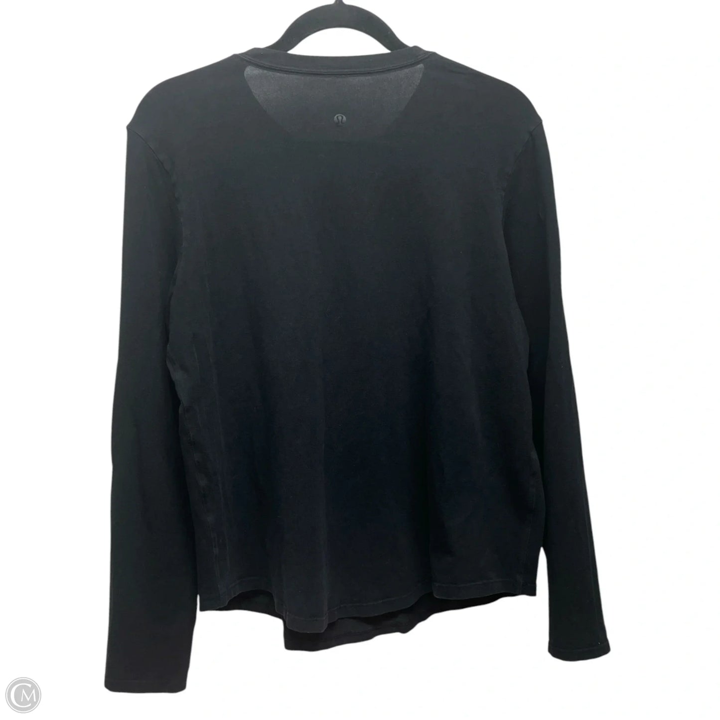 Athletic Top Long Sleeve Crewneck By Lululemon In Black, Size: M