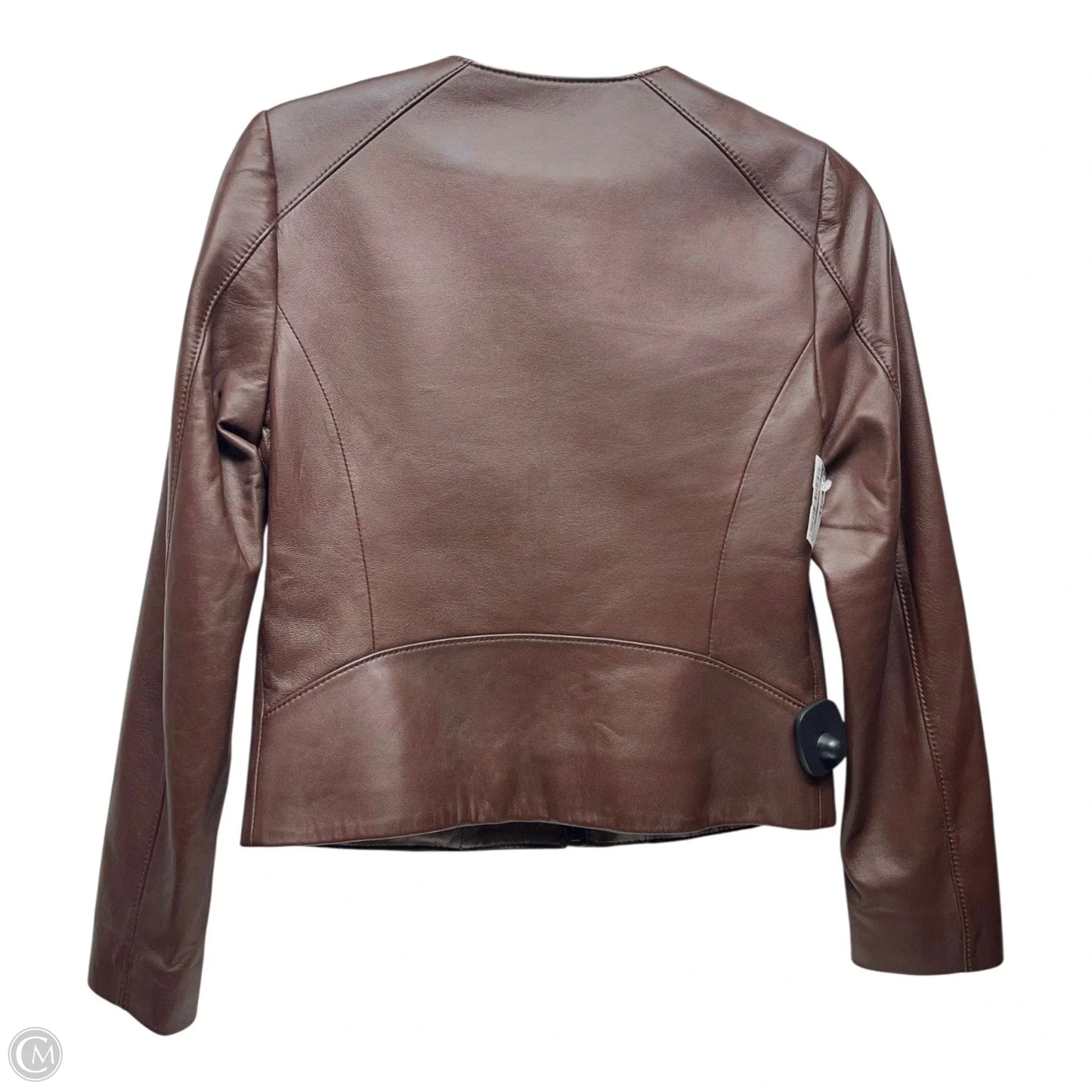 Jacket Designer By Coach In Brown, Size: 0