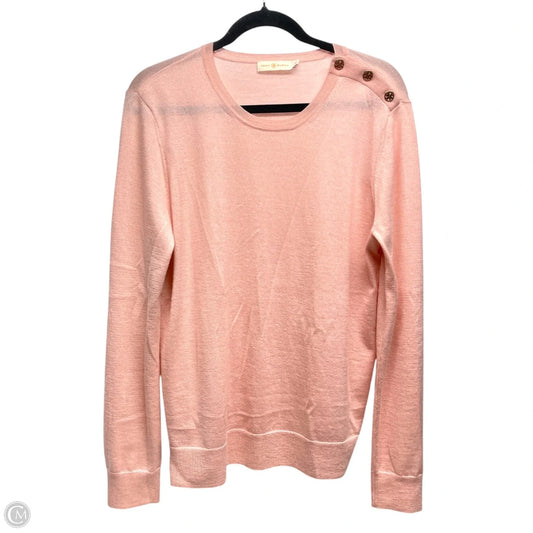 Sweater Designer By Tory Burch In Pink, Size: L