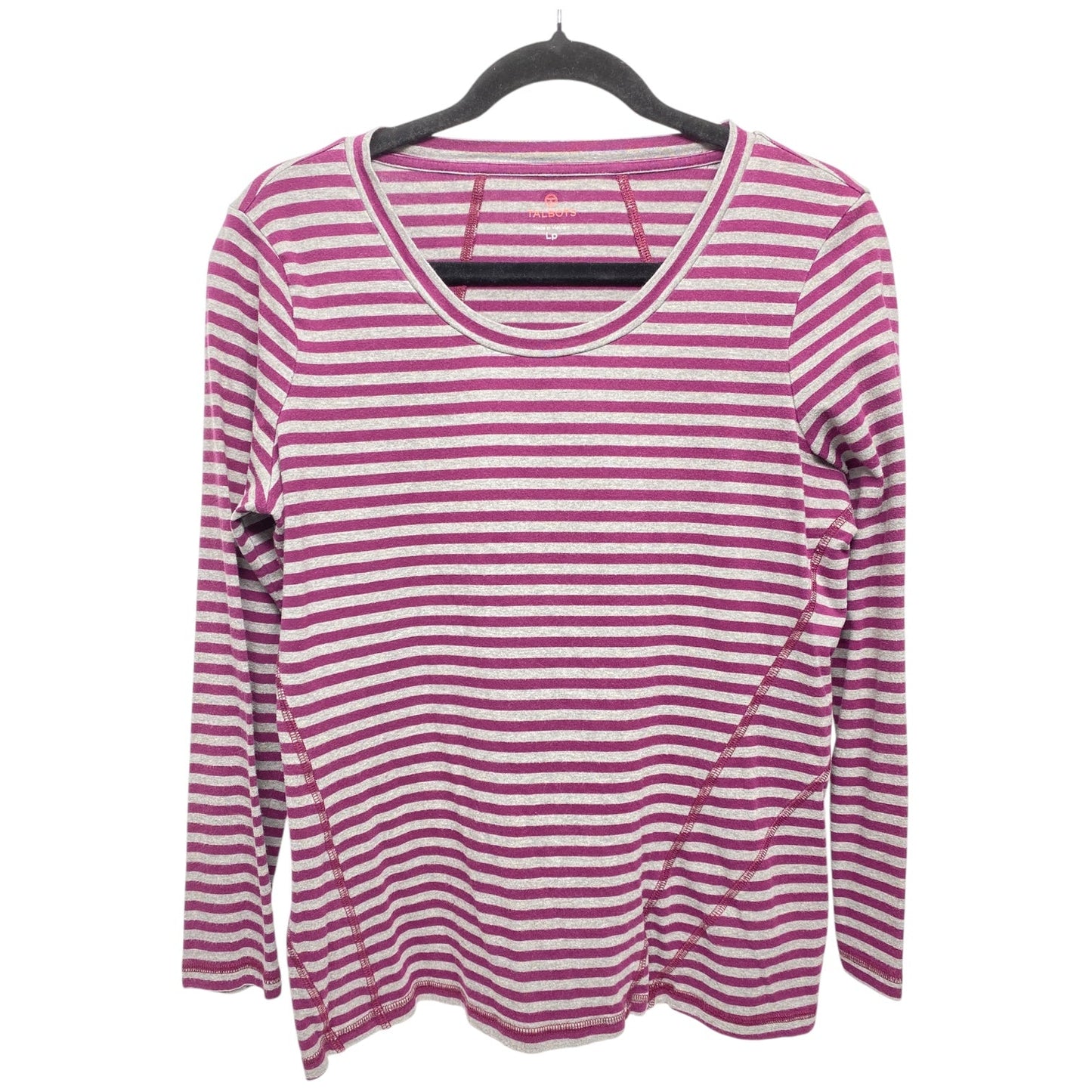 Athletic Top Long Sleeve Crewneck By Talbots In Striped Pattern, Size: Lp