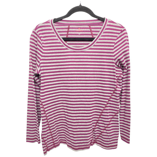 Athletic Top Long Sleeve Crewneck By Talbots In Striped Pattern, Size: Lp