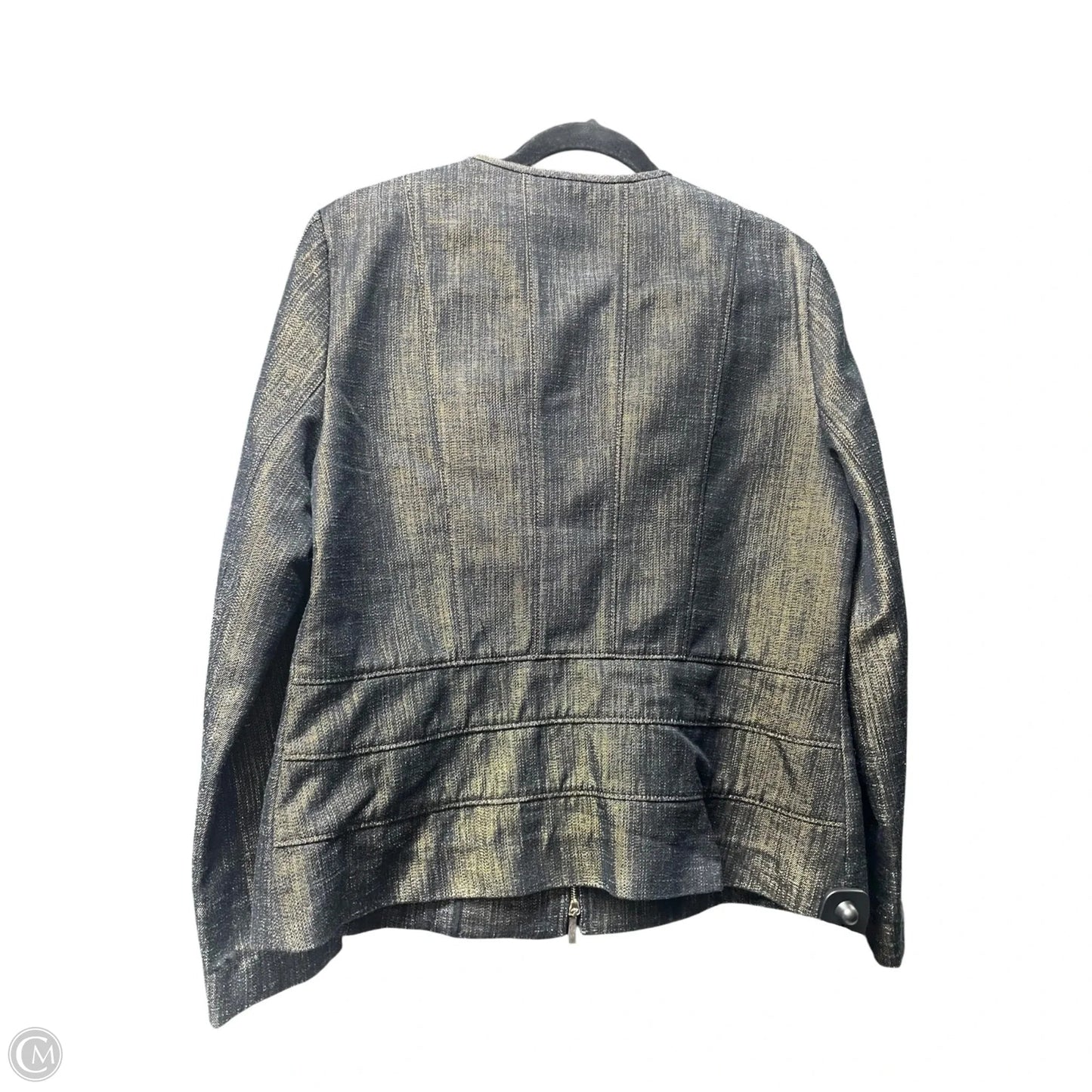 Jacket Designer By Lafayette 148 In Black & Gold, Size: 10